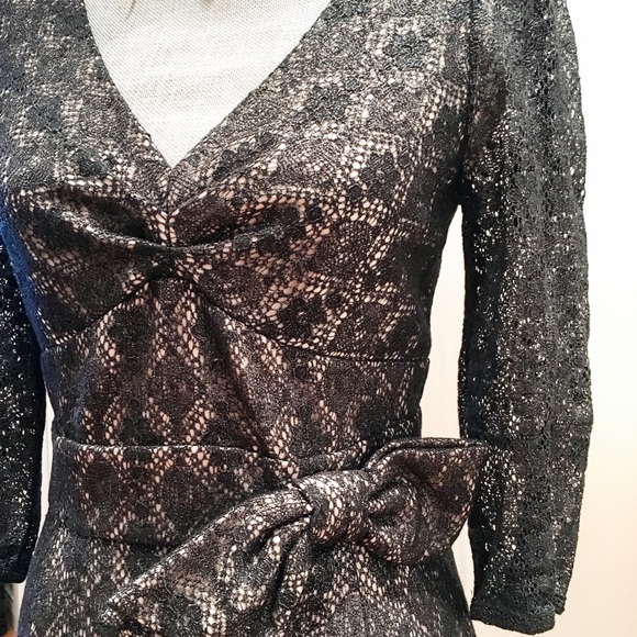 Marc Jacobs black/metallic lace dress - Picture 1 of 3
